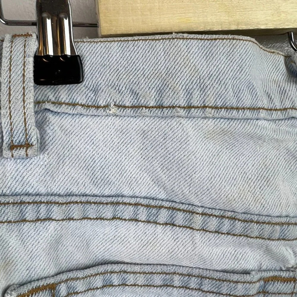 VTG Levi's 521 Jeans Womens Size 8 Floral Applique 90s 1994 Light Wash High Rise - Picture 11 of 15